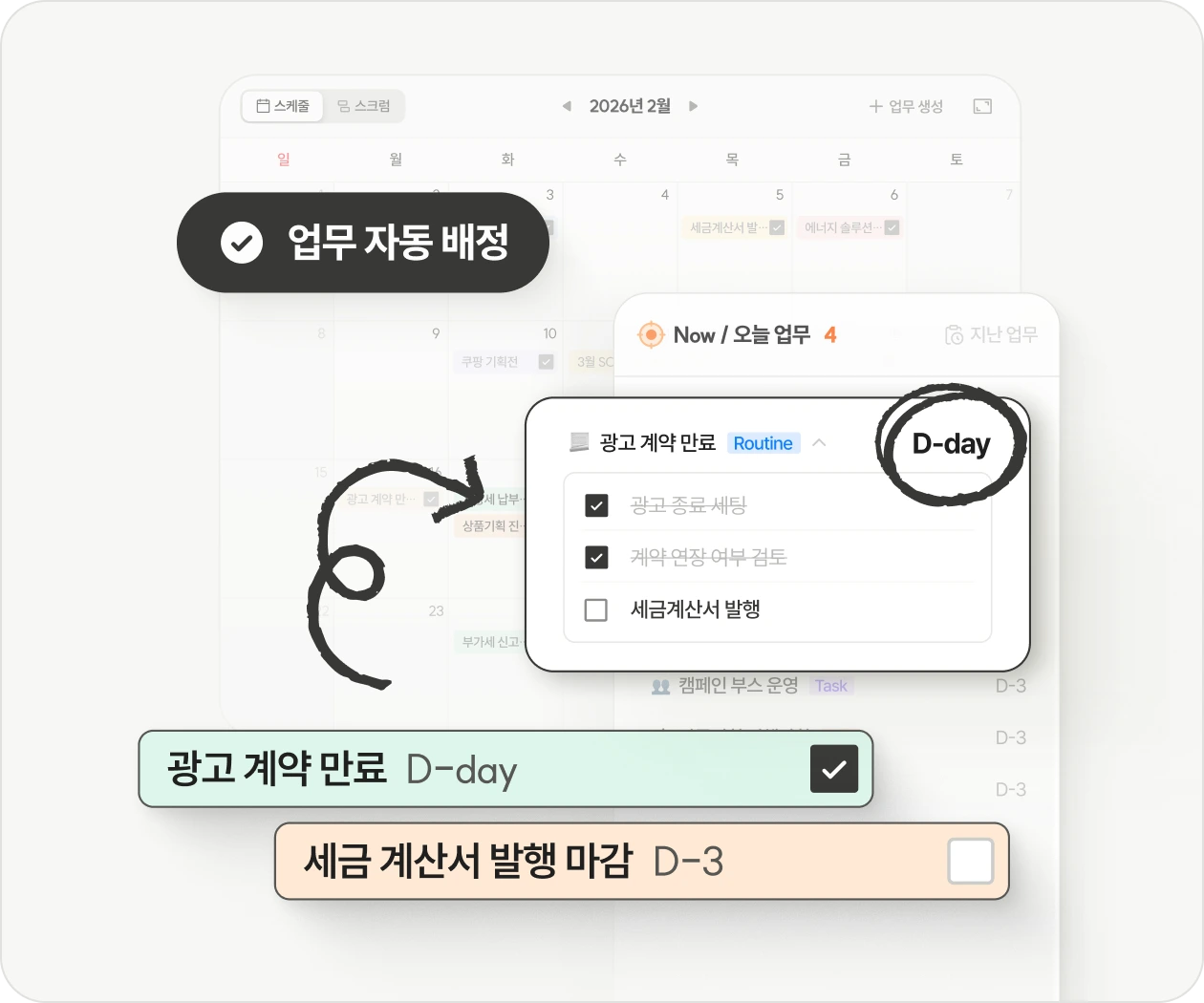 담당자 Todo로 연결되는 누락없는 업무 구조
